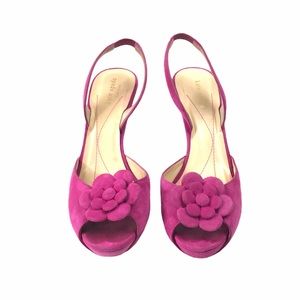 Kate Spade Fuschia Platform Suede Sandal 8.5B